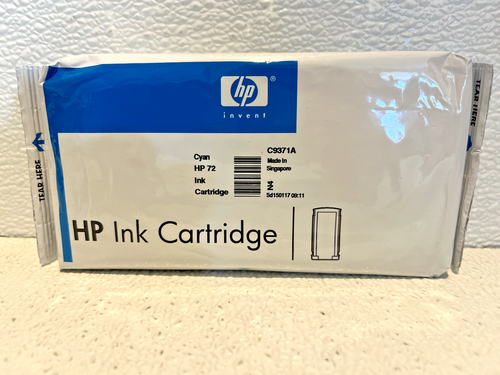 Genuine HP 72 Cyan Ink Cartridge C9371A Date: Expired
