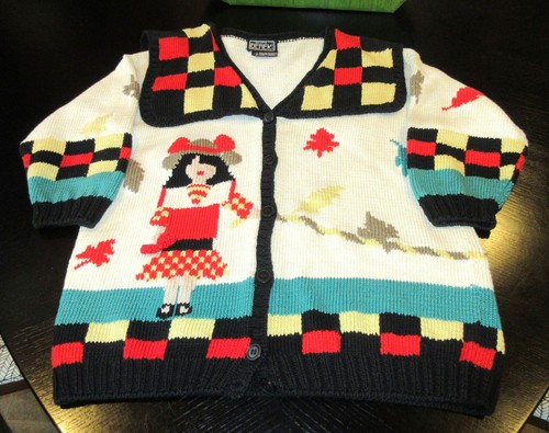 Vintage Berek Handstrick Pullover - New York - Large - Bild 2 von 7