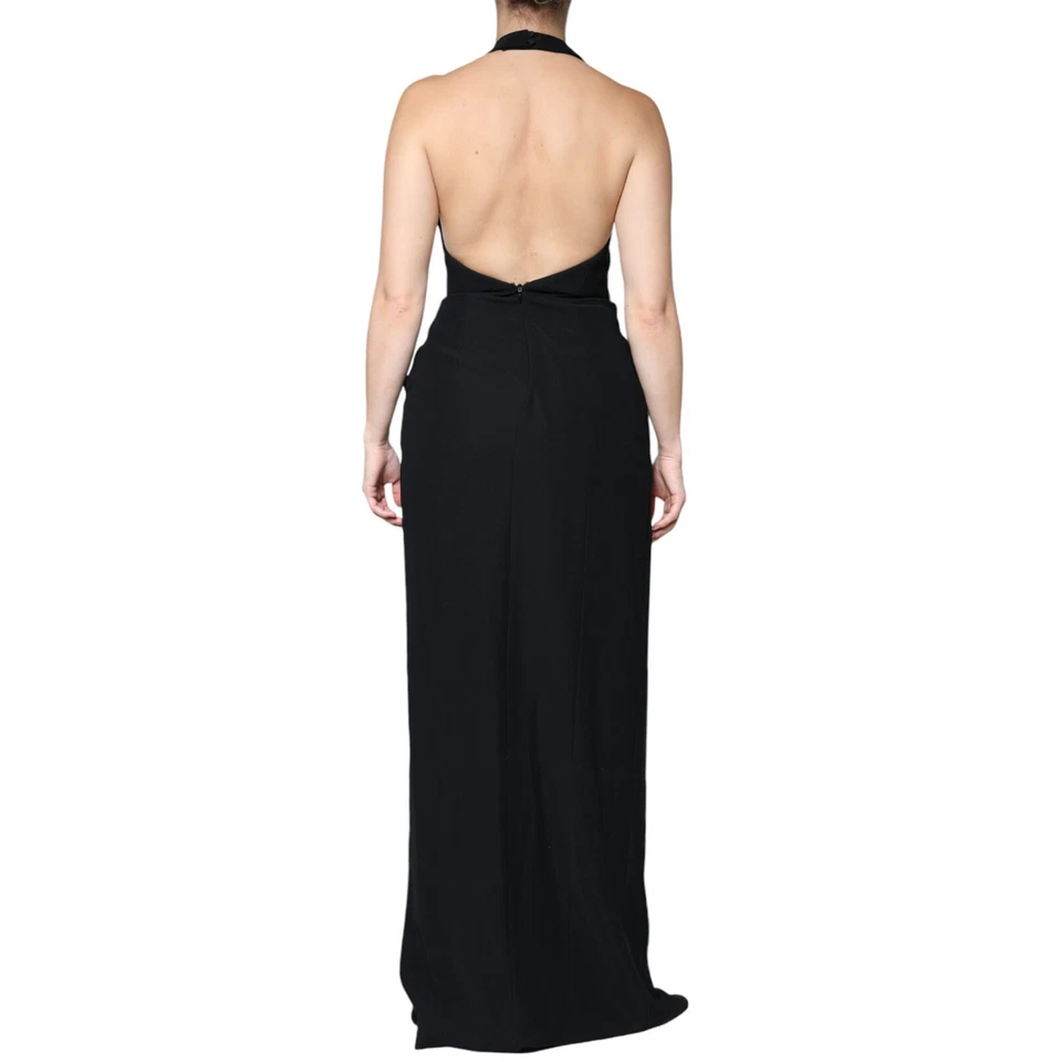 Vestido EMPORIO ARMANI Negro Sin Mangas Halter Vaina Vestido Largo IT40/US6/S 990usd Foto 3 de 4