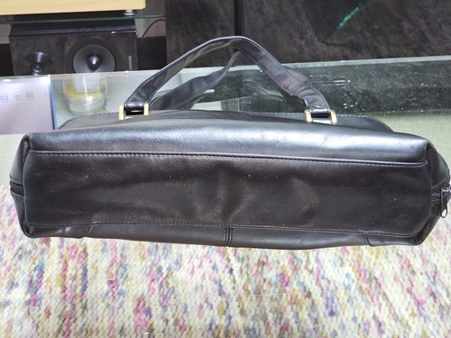 Kuang Huei men's soft Black leather Laptop Attache Case In Great Condition - Picture 9 of 22