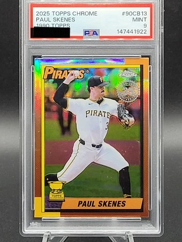 2025 Topps Chrome - 1990 Topps Baseball Paul Skenes #90CB-13 PSA9