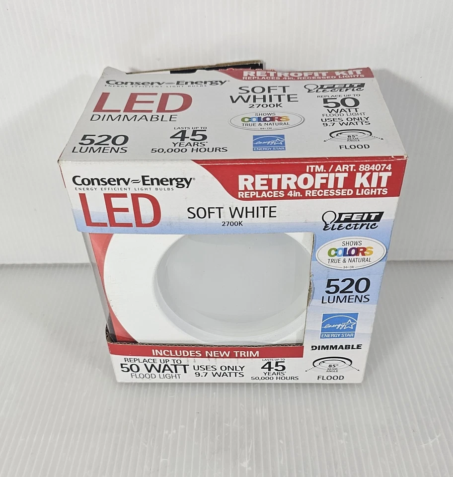 New FEIT ELECTRIC LED 4 INCH RECESSED RETROFIT KIT, 50 WATTS  - Image 2 of 4