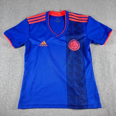 Adidas Colombia 2018 2019 Away Soccer Jersey Men's L Blue World Cup