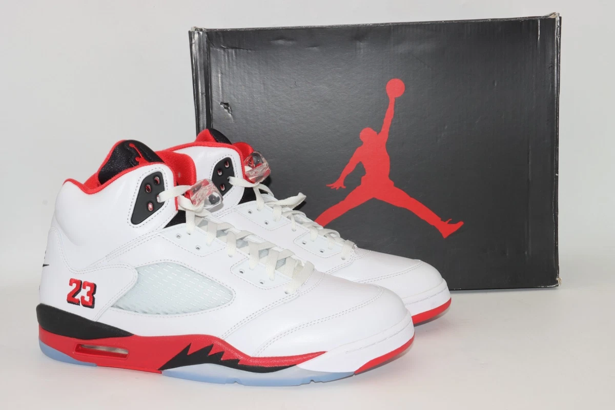 Preços baixos em Jordan 5 OG 1990 White Fire Red | eBay