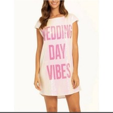 Hayley Paige Sequin Wedding Day Vibes Dress Shower Bachelorette Party XL￼