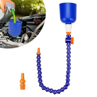 27'' Flexible Bendable Transmission Oil Funnel w/ Switch & Filter for Car Fluids