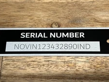 DATA PLATE PERSONALIZED NUMBER FOR VINTAGE REFURBISH OR DISPLAY ID TAG HOT ROD