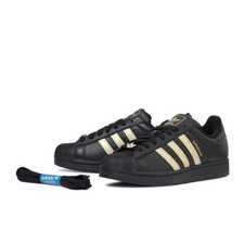 Adidas Superstar Black Gold Blue for sale | eBay