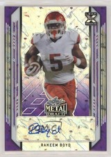 2021 Leaf Metal Draft Purple Marble /30 Rakeem Boyd #BA-RB1 Auto 5m1