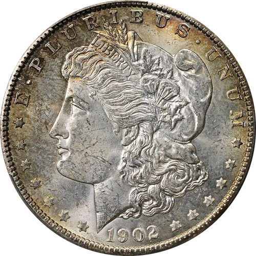 1902-O Morgan Silver Dollar PCGS MS63 - Toning