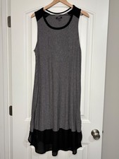 Simply Vera Vera Wang Tank Maxi Dress 2XL Black White Stripe