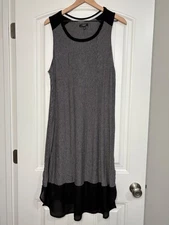 Simply Vera Vera Wang Tank Maxi Dress 2XL Black White Stripe