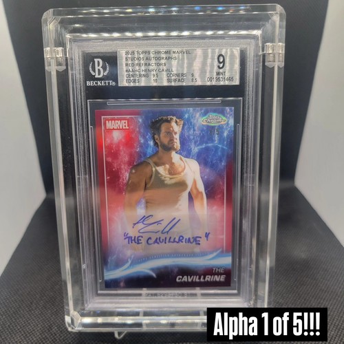 HENRY CAVILL "THE CAVILLRINE" 2025 Topps Marvel Studios Auto 1/5 BGS 9/9 Pop 1