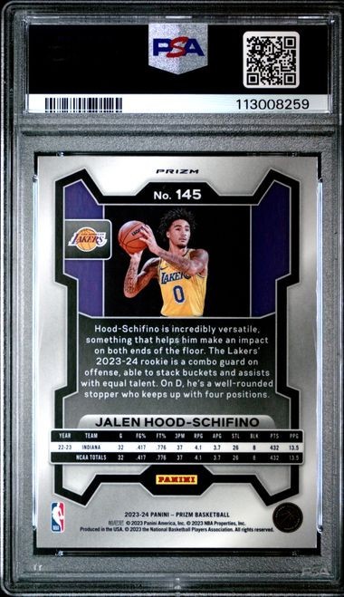 2023-24 Panini Prizm - Jalen Hood-Schifino #145 Red Sparkle Prizm