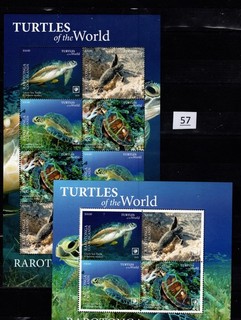 / RAROTONGA 2020 MNH TURTLES REPTILES CORALS