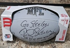Pittsburgh Steelers Rocky Bleier Autographed Football Signed NFL SB Vietnam Vet