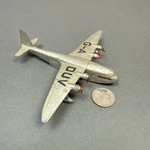 Vintage Dinky Toys  ‘Cambria’ Empire Flying Boat Airplane Diecast Silver-C@@L!!
