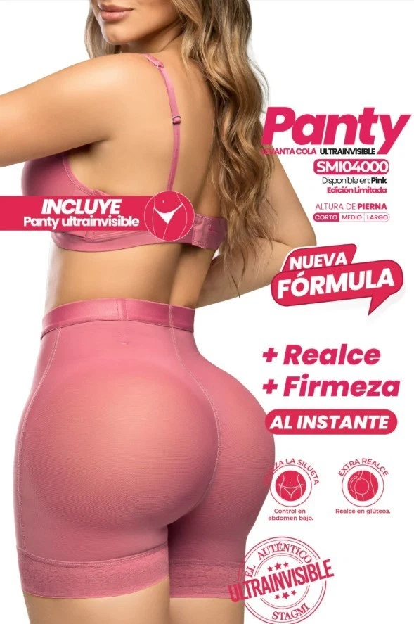 Fajas Stagmi Set Seductor SMI04000 Pink + Tanga Invisible SMI04038 Panty y Tanga - Image 3 of 4