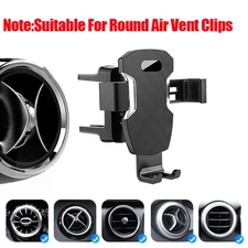 360° Rotation Cellphone Mount Air Vent Support GPS Bracket Gravity Stand Black