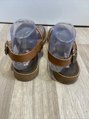 Never Worn Ladies Timberland Chicago Riverside Thong Leather Sandals Brown Sz 6 - Picture 6 of 9