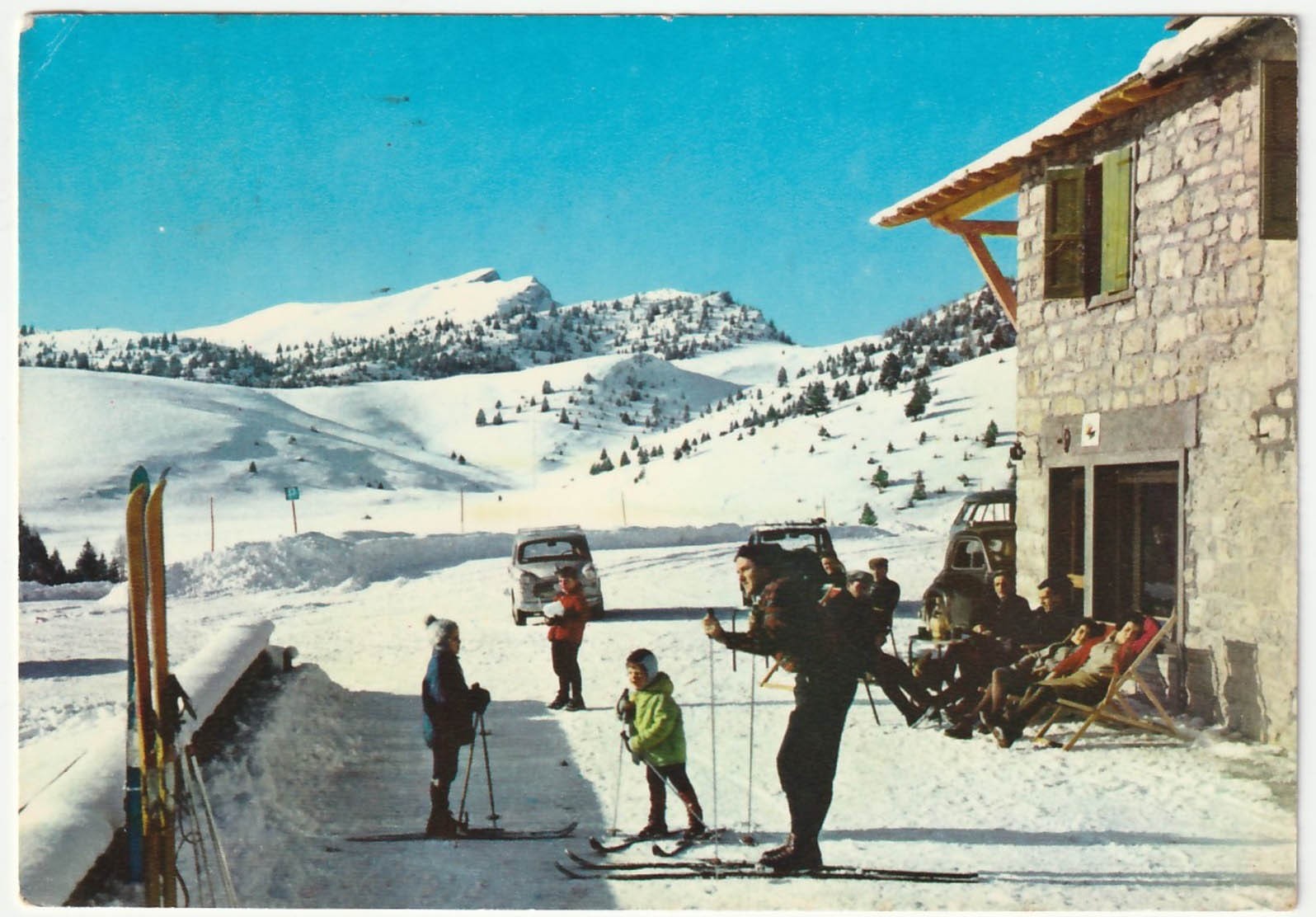 ASIAGO - RIFUGIO CIMA LARICI - VICENZA - SCI - SCIATORI - VIAGG. 1969 -45544-