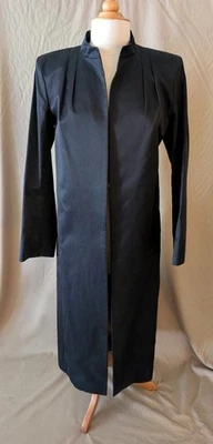 Jil Sander Black Lightweight Cotton & Silk Coat Size 40 - US Sz Small
