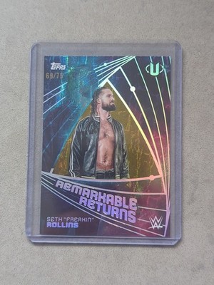 Seth Rollins Remarkable Returns Insert Gold Stone /75 2025 Topps WWE Universe