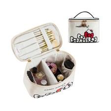 AmBealla Makeup Bag Large Waterproof Cosmetic Bags with Divider and Brush Hol...