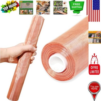 99.9% Pure Copper Mesh Screen 12.6 in x 24.6 ft - Versatile Crafting Material