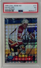 David Ling 1995 Collectors Edge Holoprism Flames Ice AHL Hockey Card #77 PSA 5