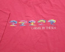 Vintage 1980-90s Carmel by the Sea Crazy Shirts Embroidered Made in USA XL Shirt