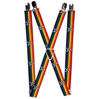 `Suspenders - 1.0`` - Nautical Star Rainbow/White/Black` (Us Import) ACC NEU