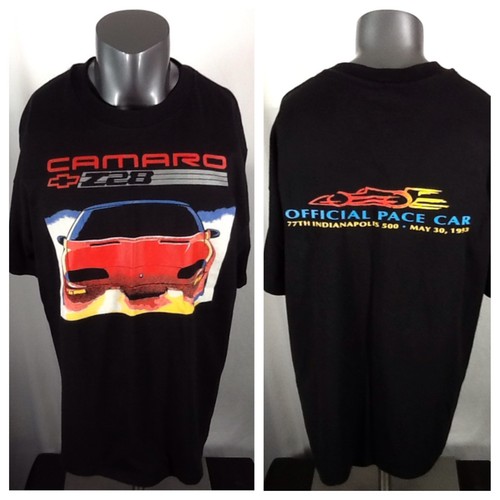 Vintage 1993 77th Indianapolis 500 "Official Pace Car" T Shirt (XL) Camaro Z28