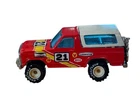 VTG 1980 Hot Wheels Ford Bronco #21 Red Goodyear w/ Motorcycle Mattel