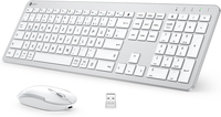 iClever Tastatur Maus Set Kabellos, Wiederaufladbare Kabellose Tastatur Und Maus