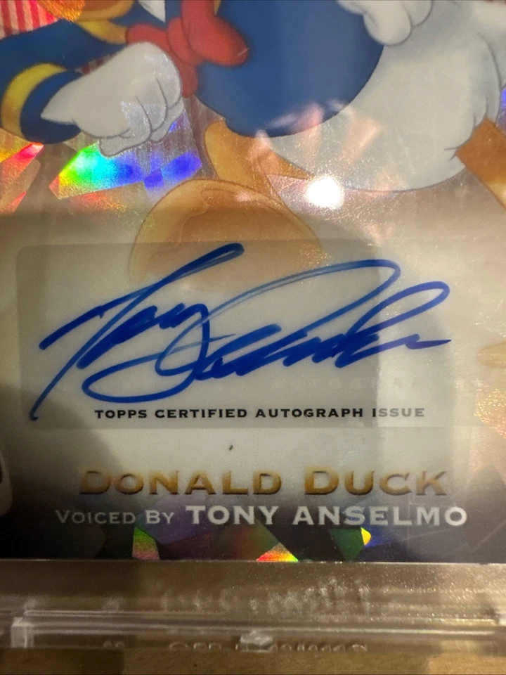 2025 Topps Disney Chrome Sapphire Donald Duck 1/5 Auto Tony Anselmo 2nd Voice DD - Image 4 of 4