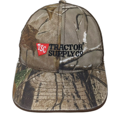#ad Tractor Supply Co Baseball Cap Brown Realtree Camo Mesh OS Hat Strapback Logo $20.00