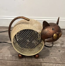 Deco Breeze Cat Figurine Electric Heater Fan Unique Discontinued TESTED WORKING