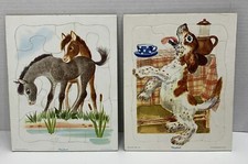Vintage Playskool Frame Tray Puzzle Set Golden Press