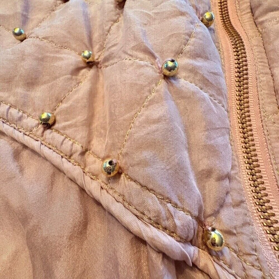 Conjunto de chándal, chaqueta acolchada y pantalones MAURADA de colección años 90 Y2K 100 % seda rosa talla XL Foto 3 de 4