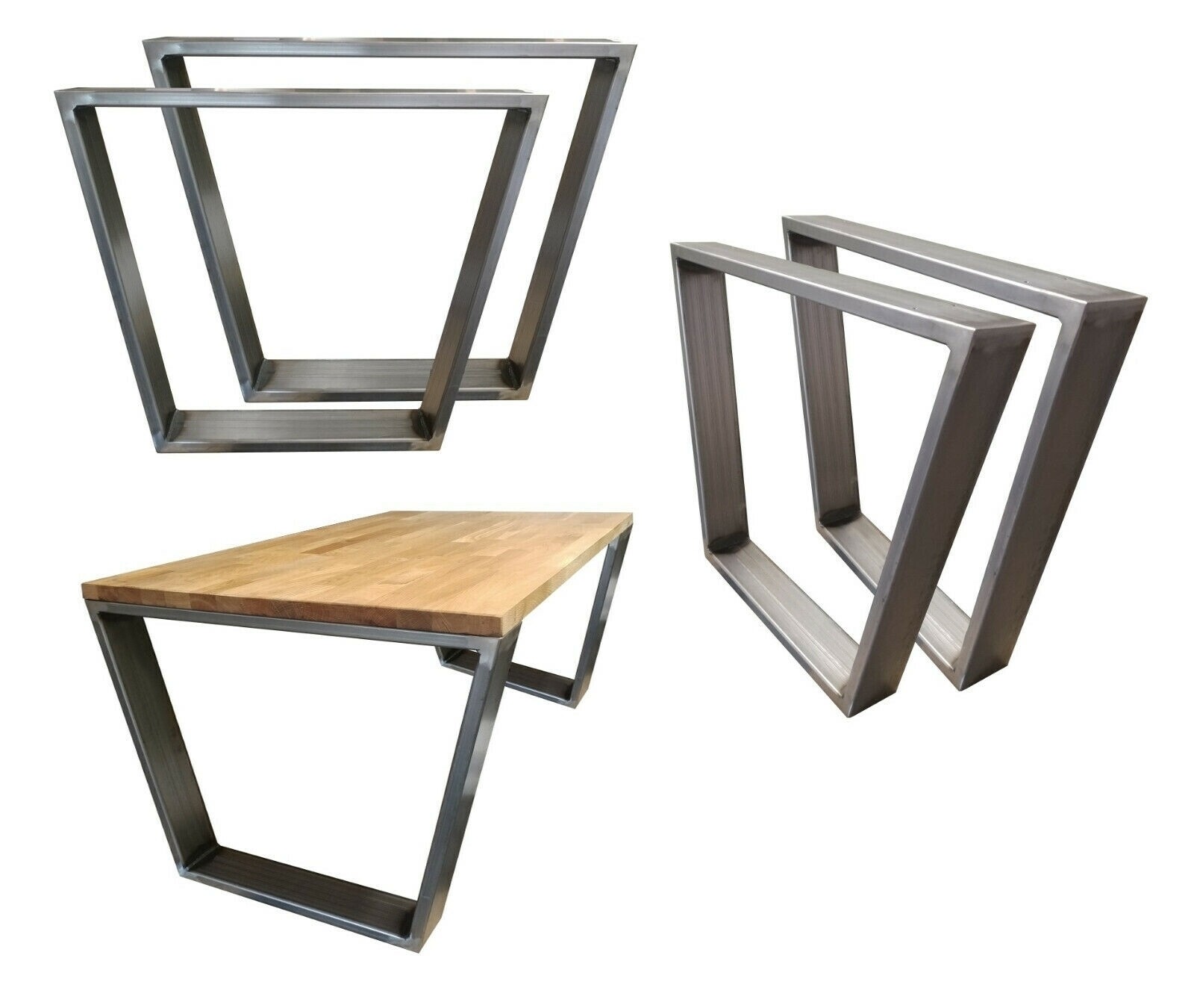 Gestell Bank Couch Tisch Füße Tischfüße Stahl Möbel Industrie Trapez | eBay