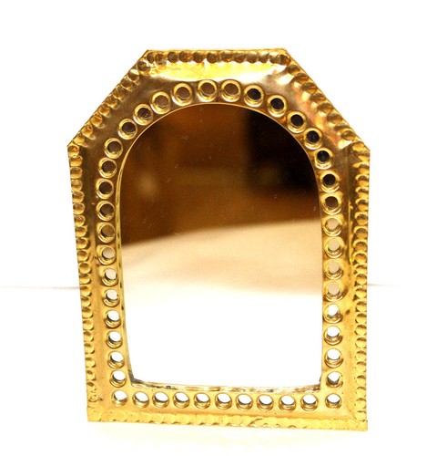 Mirror Moroccan Wall Mount Decor Beautiful Brass Authentic Handmade Nice Gift 5" - Picture 3 of 17