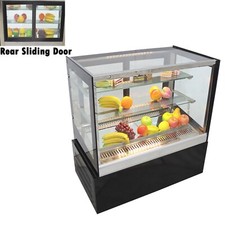 Desktop Refrigerated Cake Display Bakery Cake Cabinet Showcase w/Defogging 220V