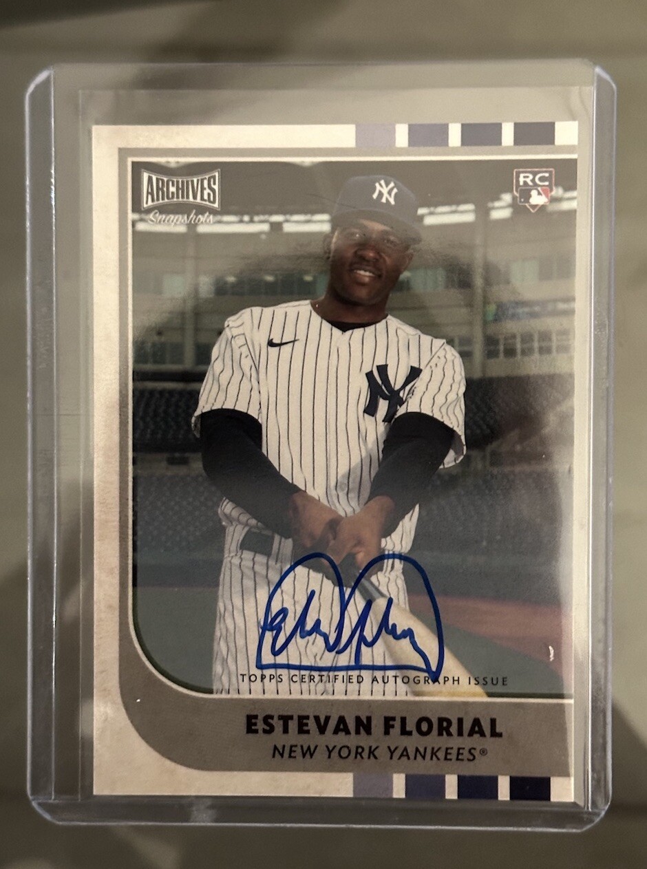 2021 Topps Archives Snapshots Estevan Florial Rookie RC Auto Autograph #10