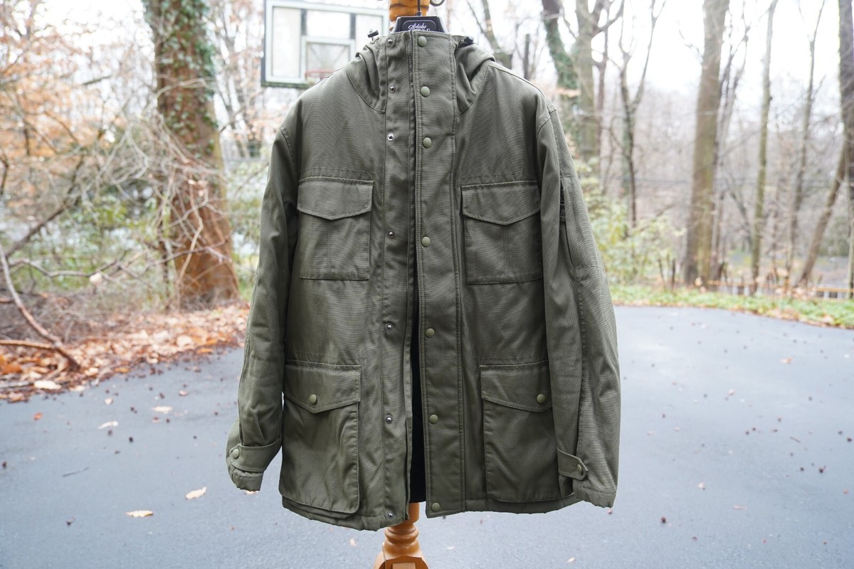Banana Republic Hooded 4-Pocket Olive Green Field Jacket, Size M