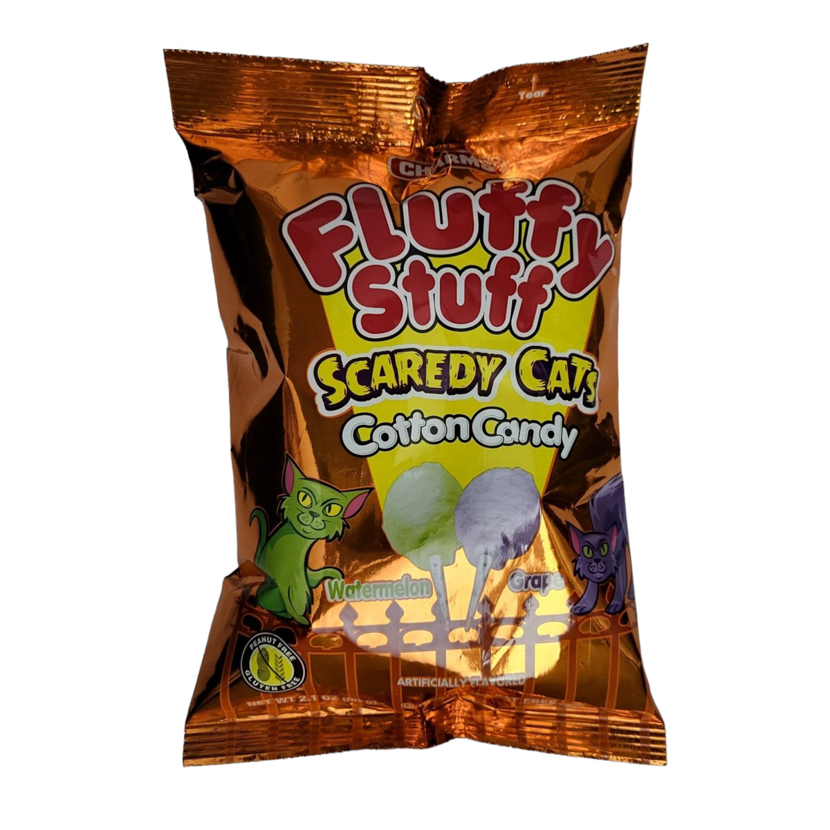 Charms Fluffy Stuff Scaredy Cats Cotton Candy - 2.1-oz. Bag - All