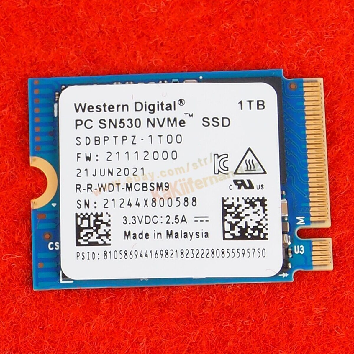 WD SN530 1TB PCIe 2230 M.2 NVMe SSD Gen3x4 Solid State Drive WD SN530 1TB PCIe 2230 M.2 NVMe SSD Gen3x4 Solid State Drive