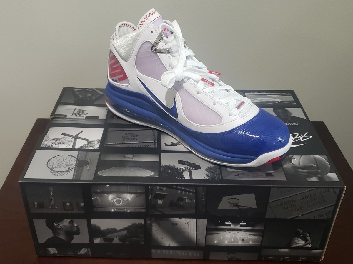 NEW Nike Lebron 7 VII QS LA Dodgers Blue Basketball Shoes
