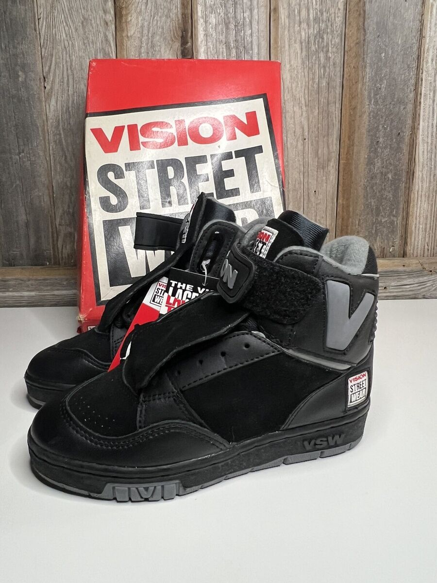 Vision Street Wear Men's Suede Hi Top Retro Skate Shoe SZ 2 Vision Street Wear Men's Suede Hi Top Retro Skate Shoe SZ 2