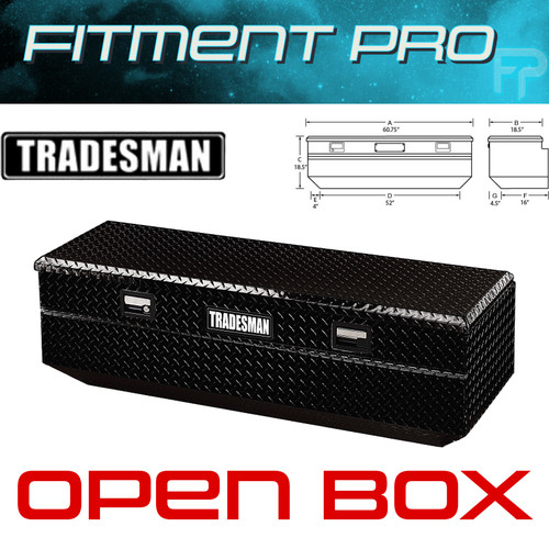 Tradesman Aluminum Flush Mount Truck Bed Tool Box Large 60" Black 79460T